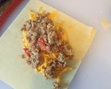 A picture of step 4 of Taco Egg Rolls.