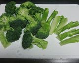 A picture of step 1 of Broccoli in Sesame Vinegar Miso.