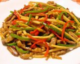 A picture of step 10 of Authentic Chinese Food! Chinjao Rosu (Beef and Pepper Stir-Fry).
