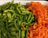 A picture of step 3 of Singaporean rice.