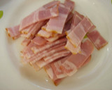 A picture of step 3 of An Easy Quiche Using Spring Roll Wrappers.
