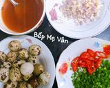 Hình bước làm 1 của món Trứng cút chiên sốt mắm tỏi