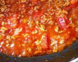 A picture of step 7 of Pasta Bolognese with Yakiniku Sauce.
