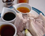 A picture of step 1 of Pork Belly Simmered with Ume Jam and Honey.