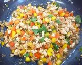 A picture of step 6 of Japanese-style Phad Ga Prao with Fragrant Perilla Leaves.