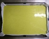A picture of step 4 of Adzuki Cream Filled Matcha Swiss Roll.