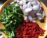 A picture of step 2 of Chicken X beef shawarma.