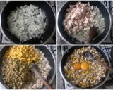 Foto del paso 4 de la receta: Tarta fácil de choclo, arvejas y restos de pollo