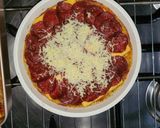 Foto langkah ke 7 dari resep Focaccia Marinara Beef Pepperoni Cheese (Triple Cheese).
