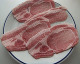A picture of step 1 of Pork Cutlets with Kimchi and Cheese.