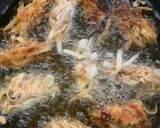 A picture of step 3 of Left over chowmien wrapped with torn Manda patti strips.