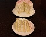 A picture of step 23 of White Peppermint Layer Cake with a White Peppermint Cream.