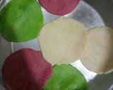 A picture of step 4 of Colourful spiral Gujiyas.