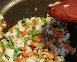 A picture of step 2 of Fired Tofu skin with crab stick meat.
