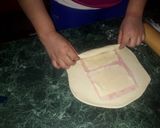 Foto del paso 5 de la receta: Pan casero relleno jamón y queso 😊(con grasa)