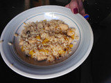 Arroz con pétalos de rosa