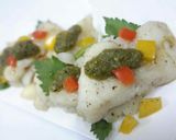 A picture of step 3 of Poached fish with Lime and Cilantro.