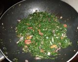 A picture of step 3 of Collard green stir fry#4weekschallenge.