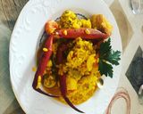Foto del paso 8 de la receta: Arroz con cuerpos, gambas rojas y filete de cerdo
