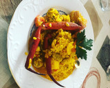 Foto del paso 8 de la receta: Arroz con cuerpos, gambas rojas y filete de cerdo