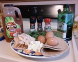 A picture of step 1 of Turkey and Spinach Breakfast Burrito.