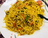 A picture of step 1 of Instant Ching’s Hakka noodles.