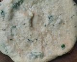 A picture of step 4 of Moong dal chilla.