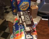 A picture of step 1 of Graham Cracker S'mores And Hershey Chocolate.