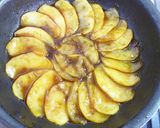 A picture of step 4 of Pancake Mix Cinnamon Apple Cake in a Frying Pan.