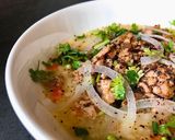 Hình bước làm 3 của món Cháo Thịt Bằm Nấu Từ Nước Luộc Gà