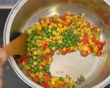 A picture of step 2 of Mixed veg fried rice.