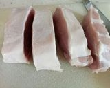 A picture of step 1 of Pork loin and potato 'stew'.