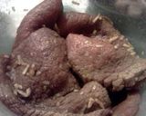 A picture of step 8 of Bacon Wrapped, Broccoli & Artichoke Stuffed Steak, Homemade Bread Pockets w Savory Mushroom Tomato Paste Gravy.