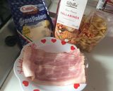 Foto del paso 1 de la receta Tallarines gourmet a la carbonara 🥓🍄🥛🧀🥚