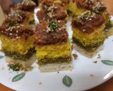 A picture of step 9 of Rainbow Dhokla.