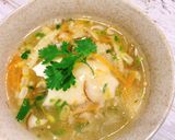 Hình bước làm 4 của món Soup đậu hũ non rau củ