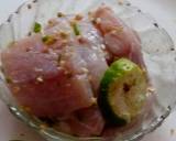 Steamed Bhetki (Barramundi fish) with Gondhoraj lebu recipe step 1 photo