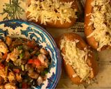 A picture of step 4 of Stuffed Pizza boats.