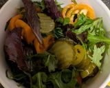 A picture of step 3 of Chicken rocket salad with sweet chilli dressing.