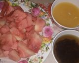 A picture of step 1 of Watermelon and orange juice.