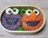 A picture of step 7 of Elmo and Cookie Monster Charaben.