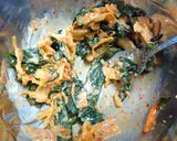 A picture of step 2 of Wakame Seaweed and Kimchi Toast.