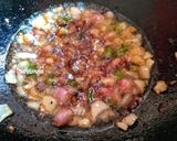 A picture of step 3 of Bhindi and Shallots Masala.