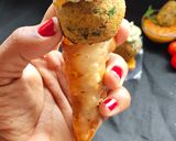 A picture of step 9 of 3 in 1 savoury cone.