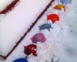 A picture of step 3 of Vickys Ice Ball Marbles.