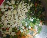 A picture of step 3 of Veg mataka biryani.