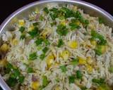 Sweetcorn pulao steamed in milk recipe step 5 photo