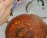 A picture of step 8 of My own version of Biryani ( with chicken & veggies).