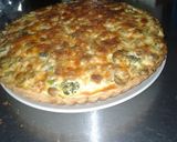 A picture of step 14 of Chicken, mushroom and broccoli quiche.