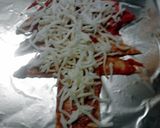 A picture of step 6 of Christmas Tree Flatbread Pizza.